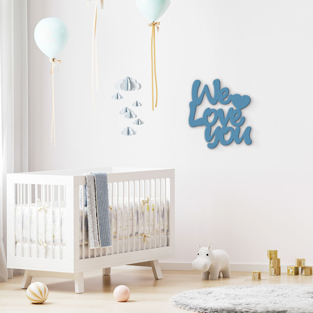 Scritta in legno Kids We Love you