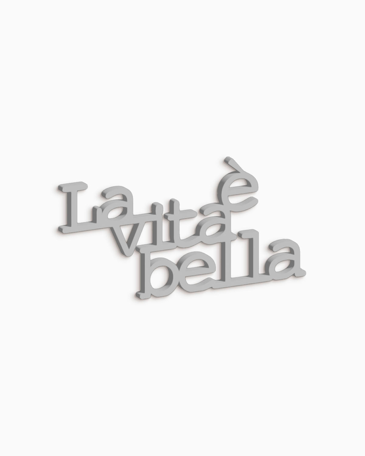 scritta in legno decorazione casa la vita è bella idea regalo #colore_grigio-medio