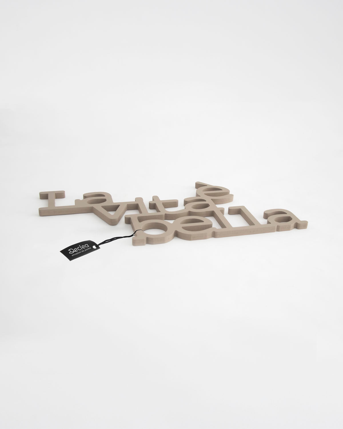 scritta in legno decorazione casa la vita è bella idea regalo #colore_tortora