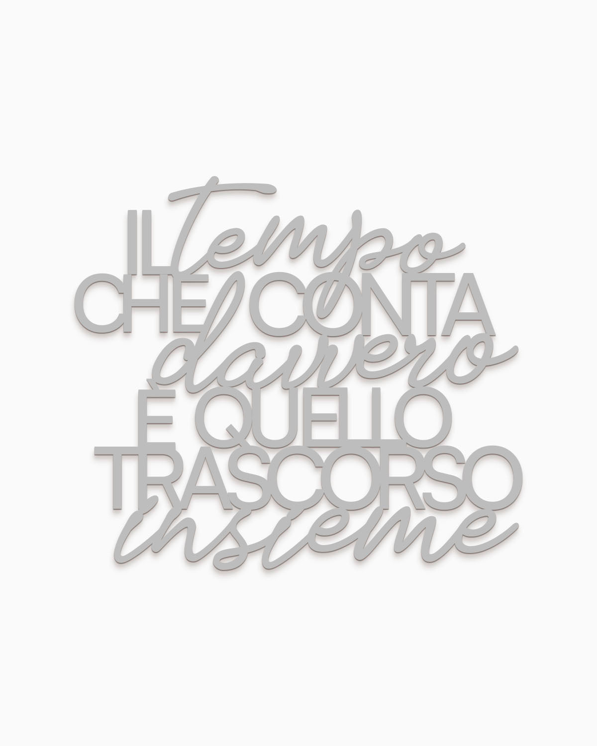 Scritta in Legno Il tempo che conta