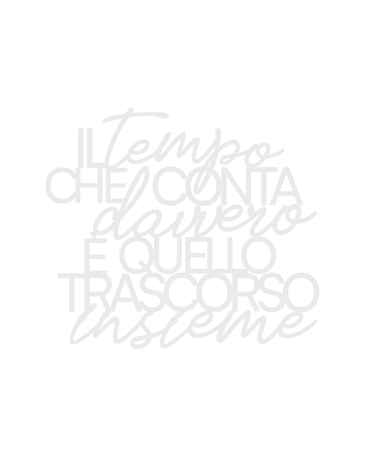 Scritta in Legno Il tempo che conta