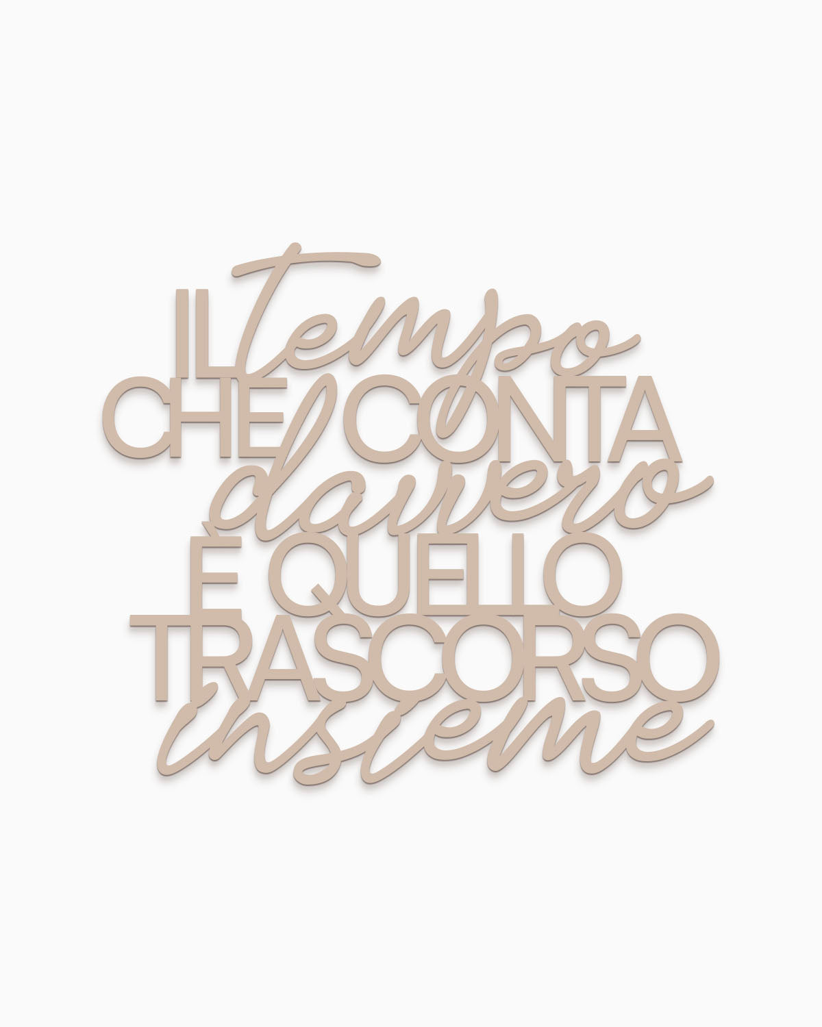 Scritta in Legno Il tempo che conta