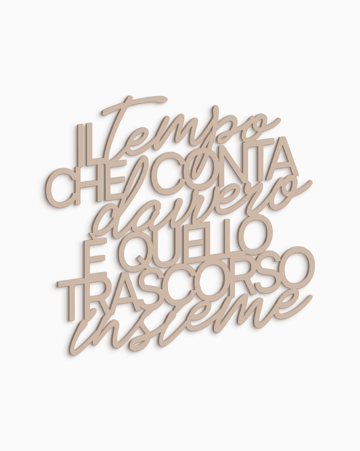 Scritta in Legno Il tempo che conta