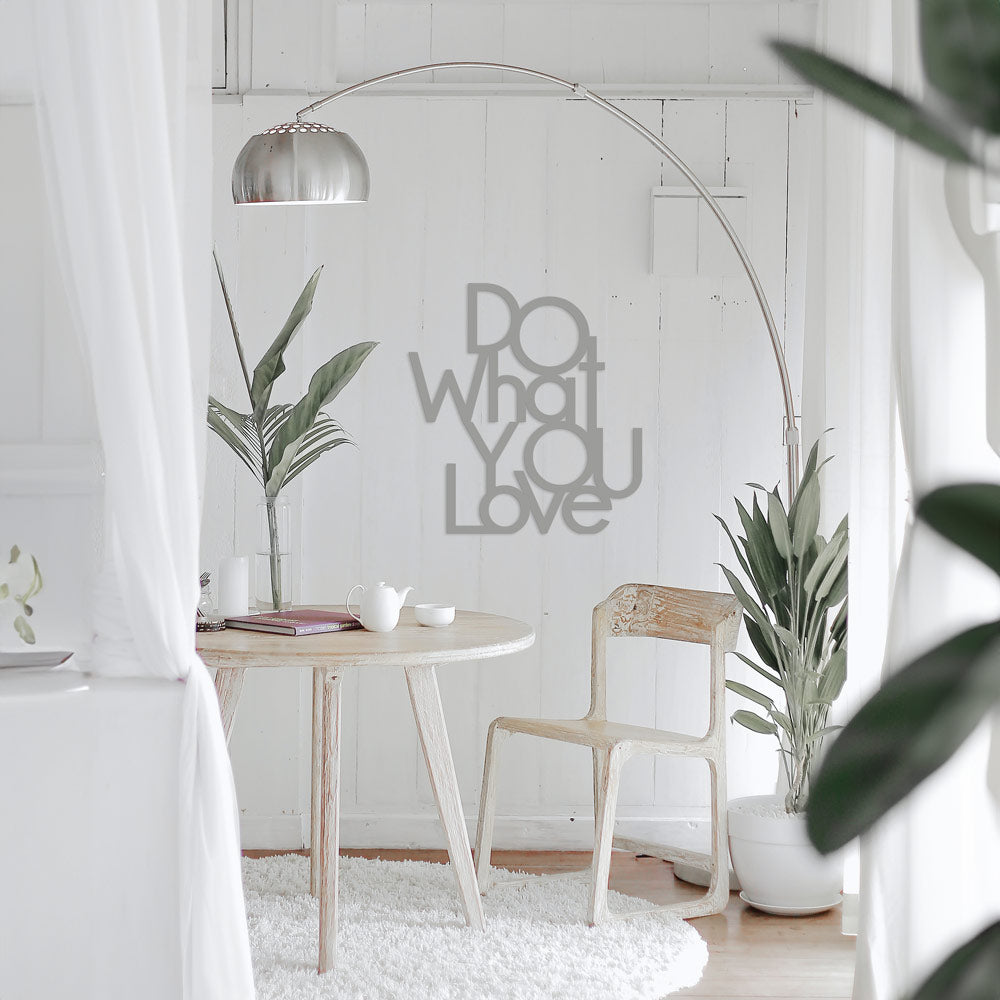 scritta in legno do what you love - decorazione per l'ingresso o salotto