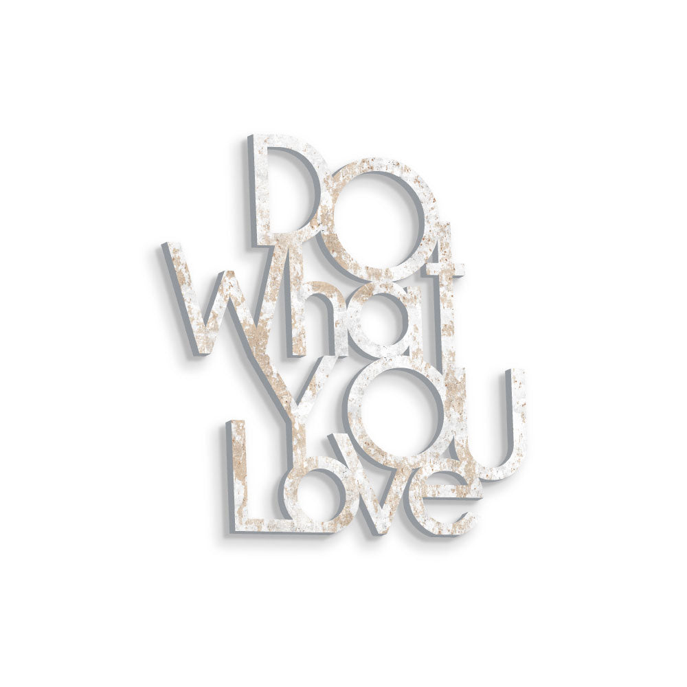 scritta in legno do what you love - decorazione per l'ingresso o salotto