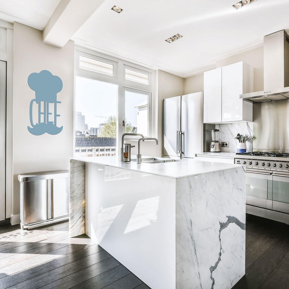 Scritta in Legno Chef in cucina