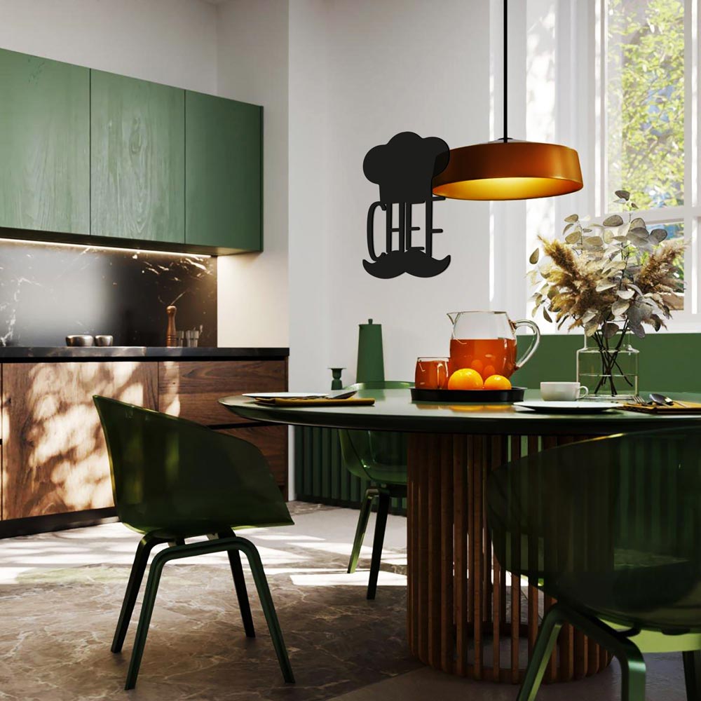 Scritta in Legno Chef in cucina