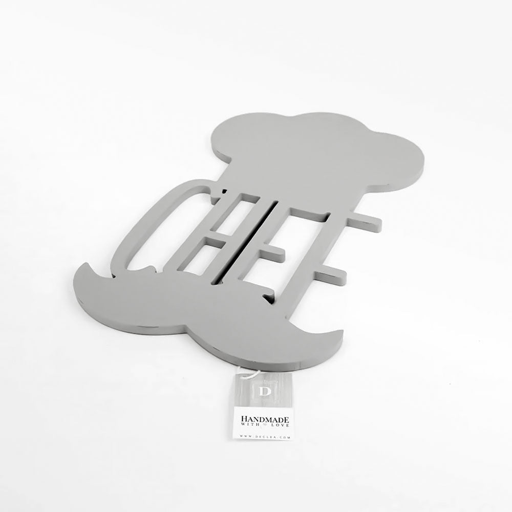 Scritta in Legno Chef in cucina