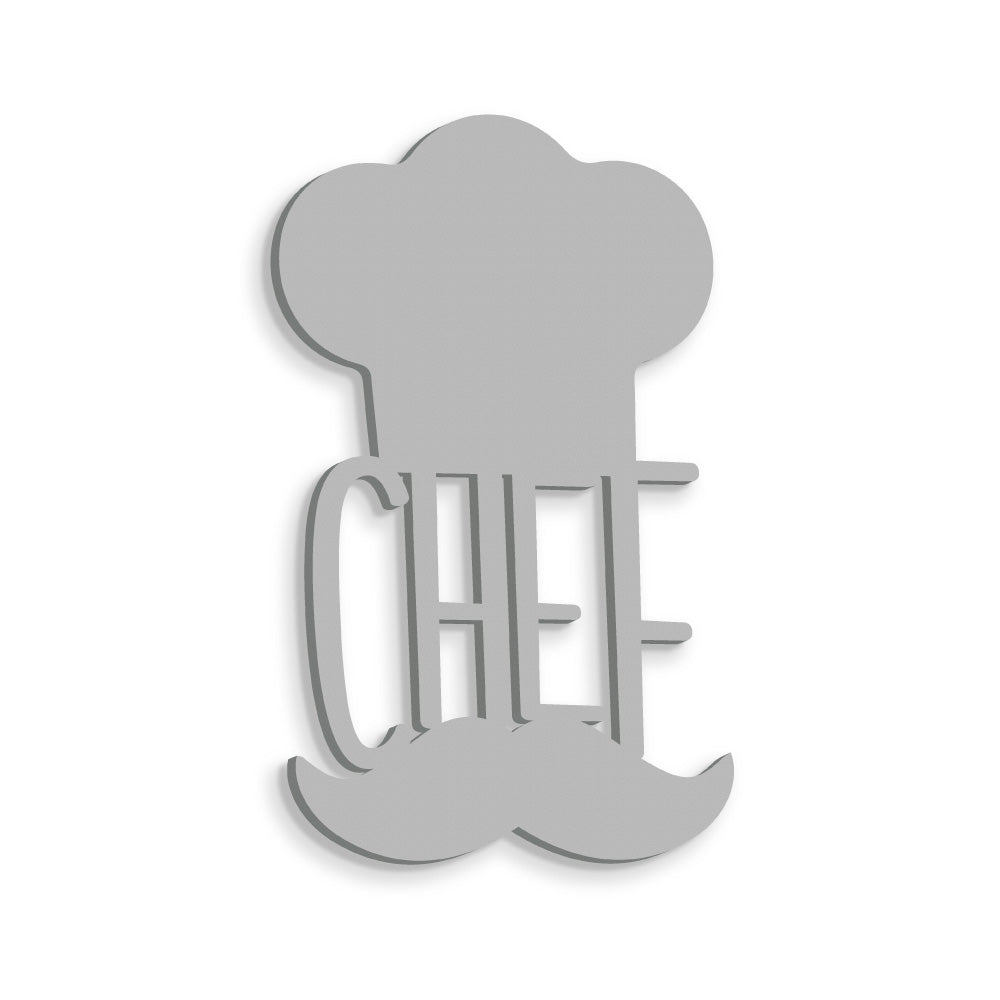 Scritta in Legno Chef in cucina