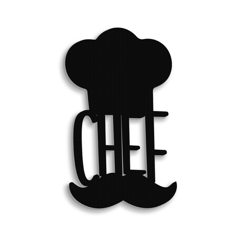 Scritta in Legno Chef in cucina