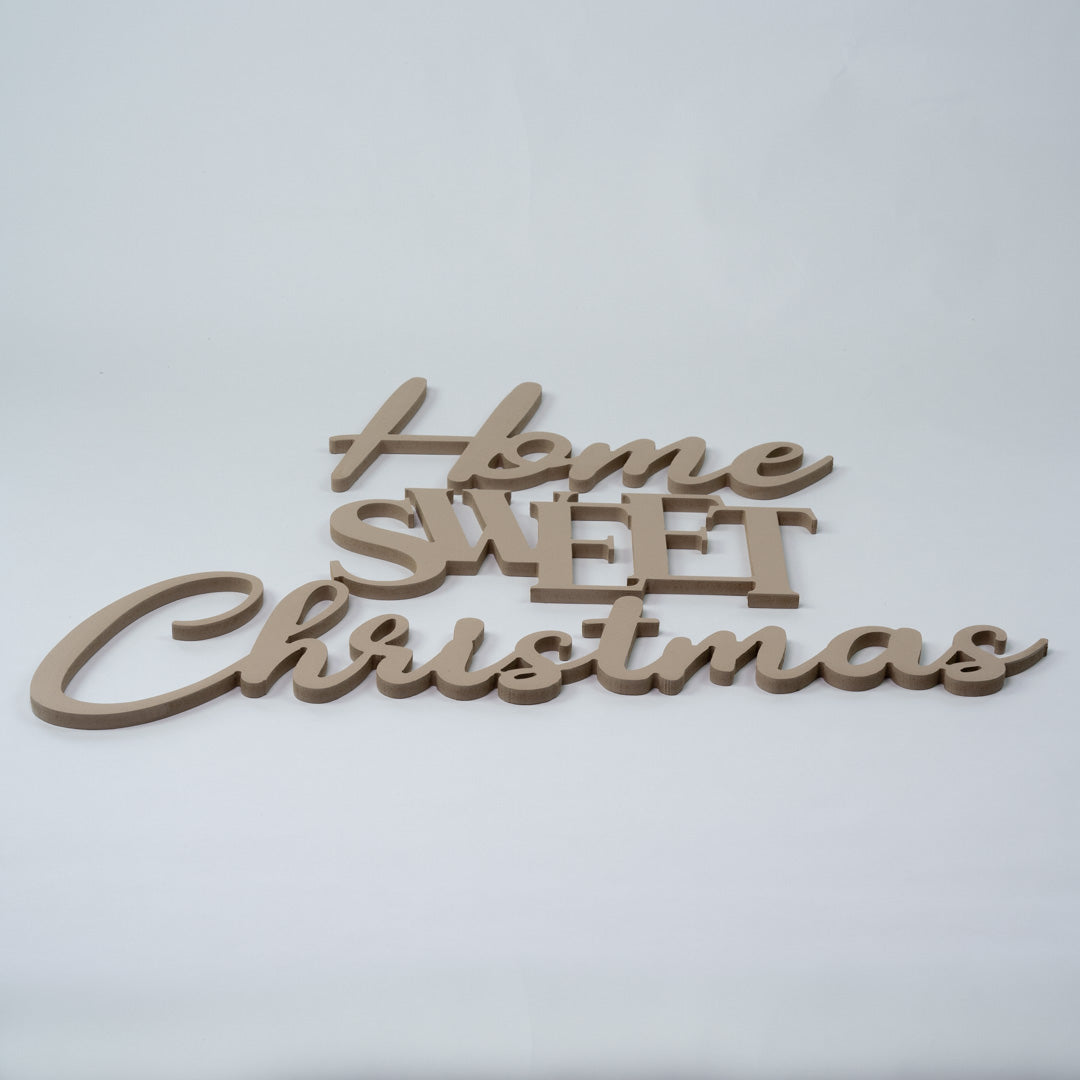 Scritta in Legno da appendere Home Sweet Christmas