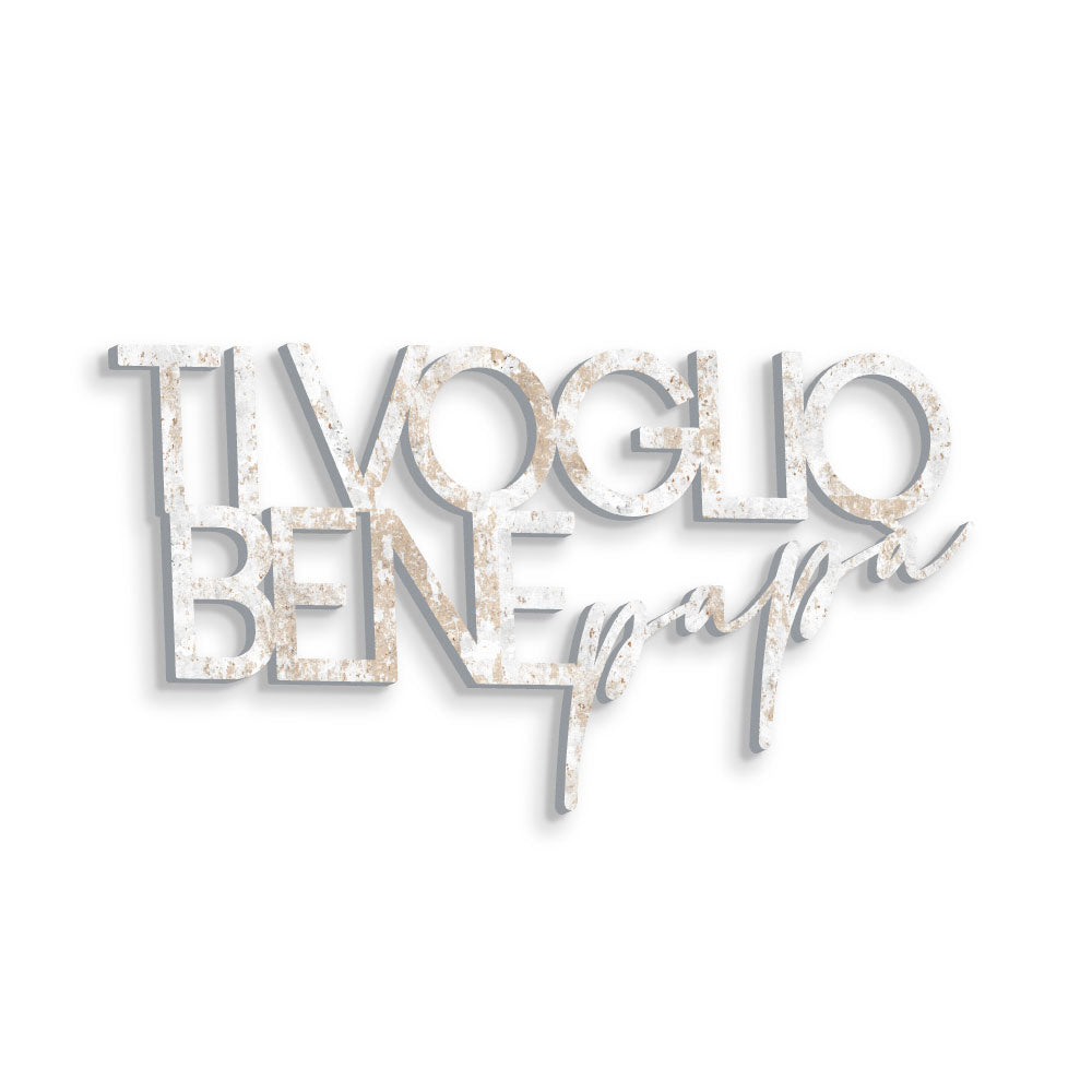 Scritta in Legno Ti voglio bene papà