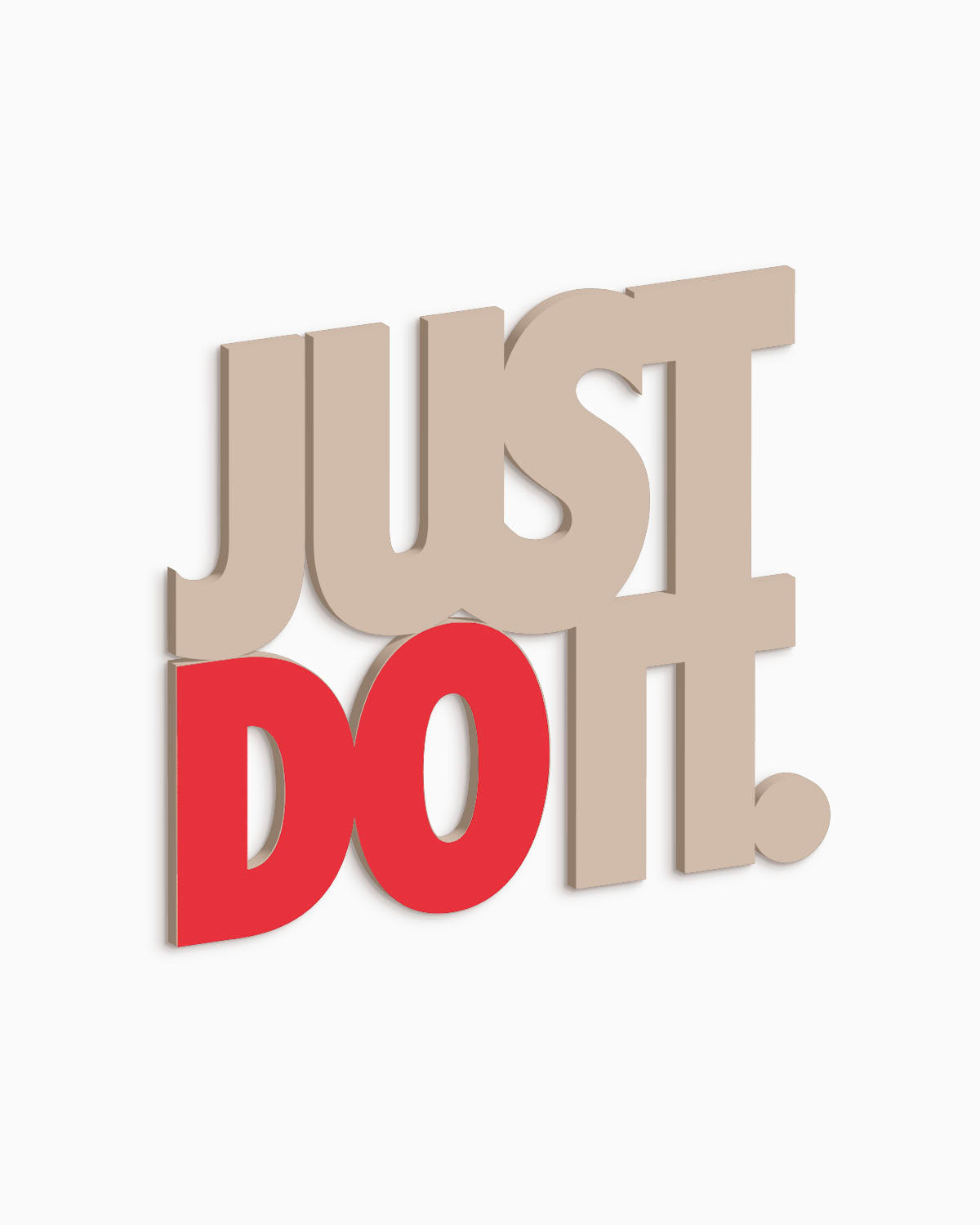Scritta in legno Just Do It