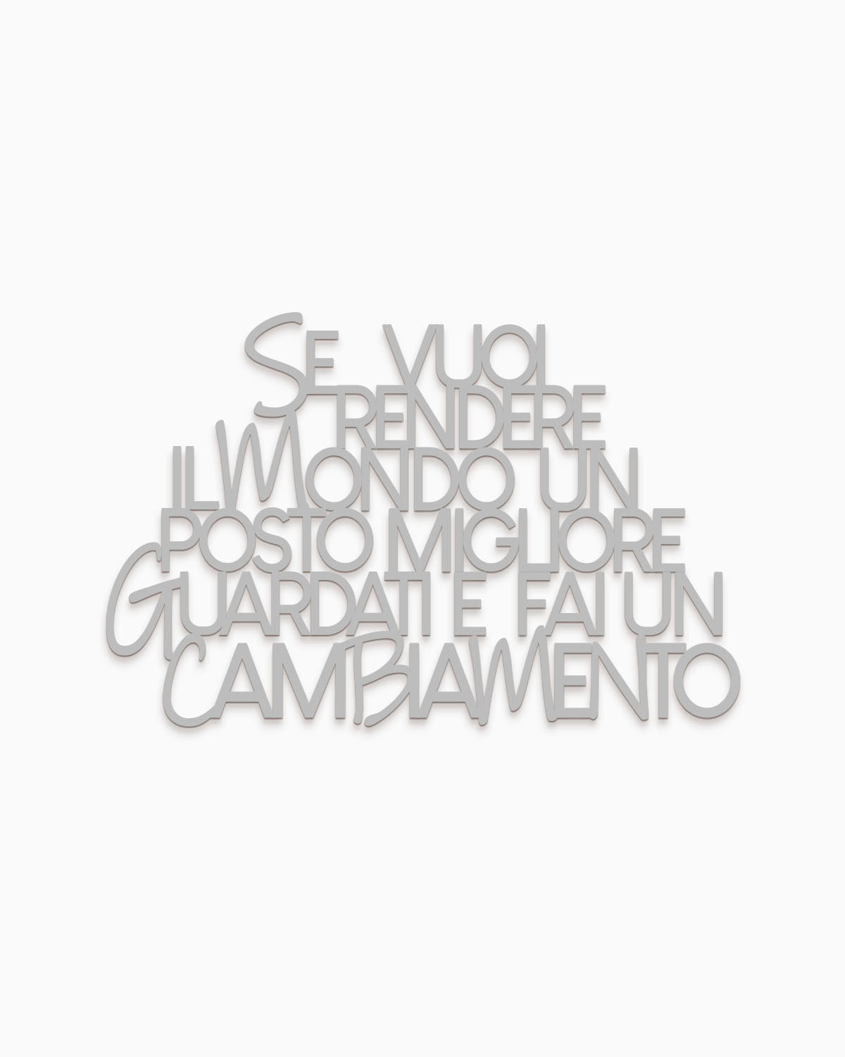 Scritta Guardati e fai un cambiamento