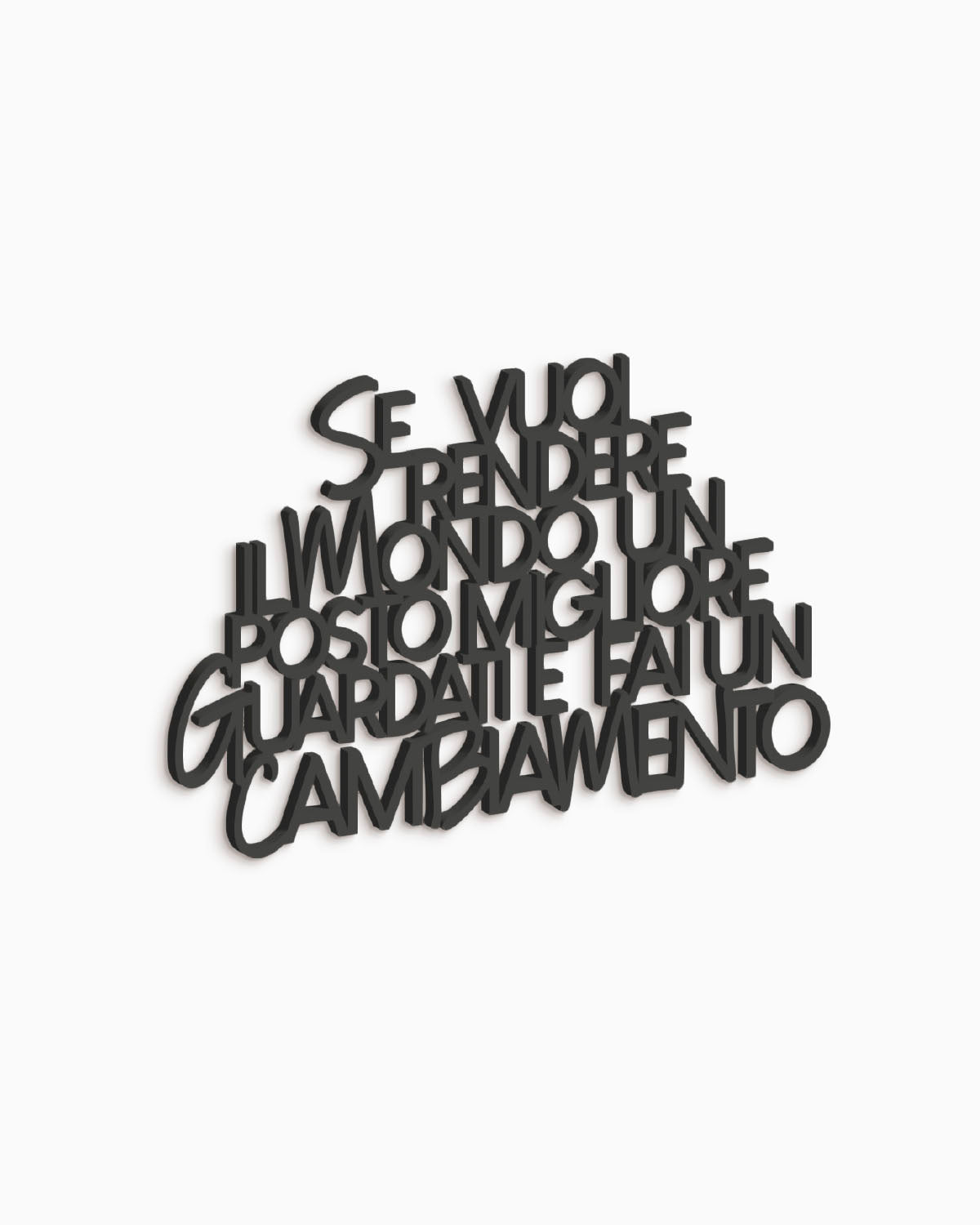 Scritta Guardati e fai un cambiamento