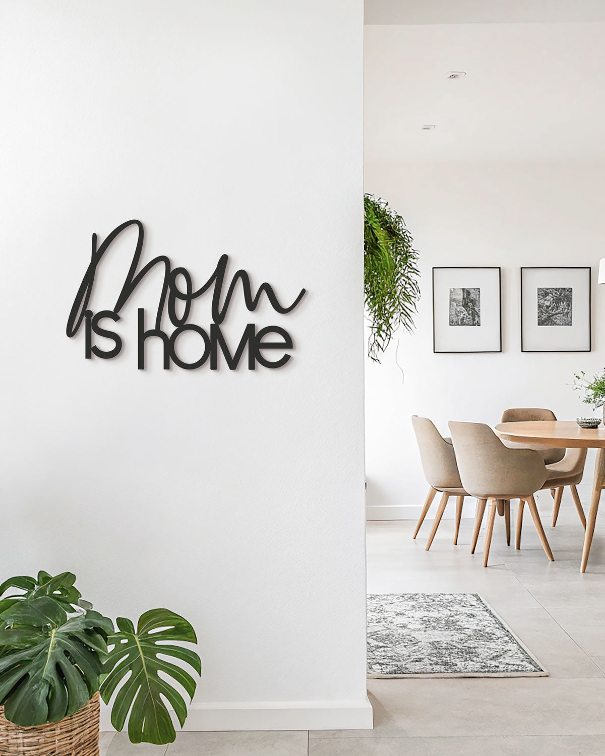 Scritta in Legno Mom is Home