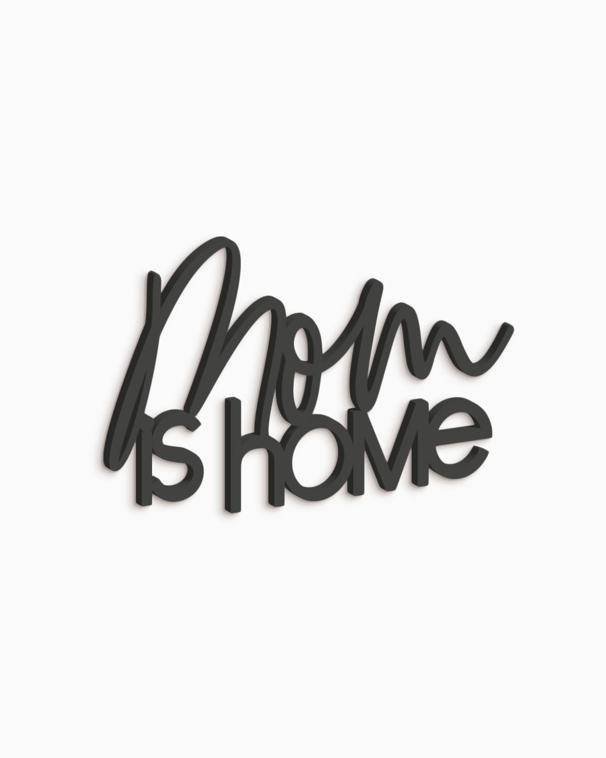 Scritta in Legno Mom is Home