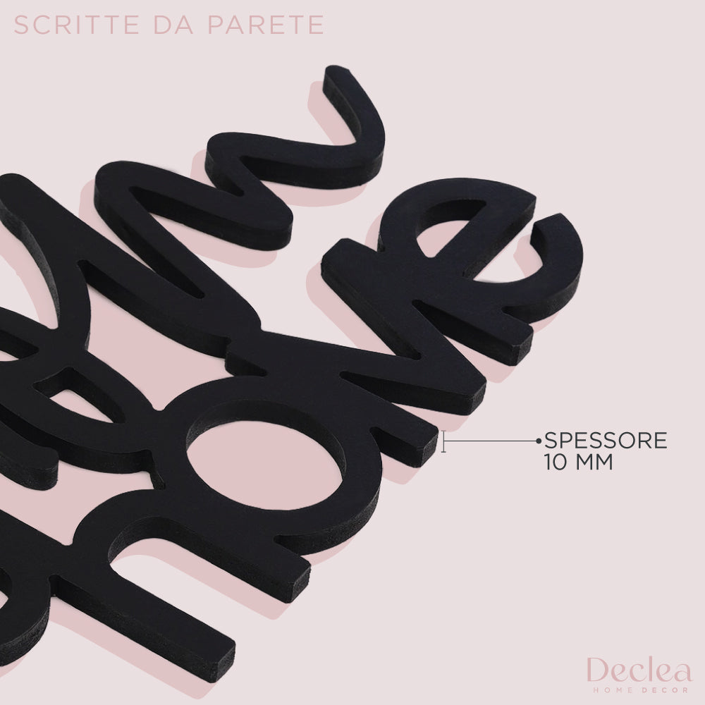 Scritta in Legno Mom is Home