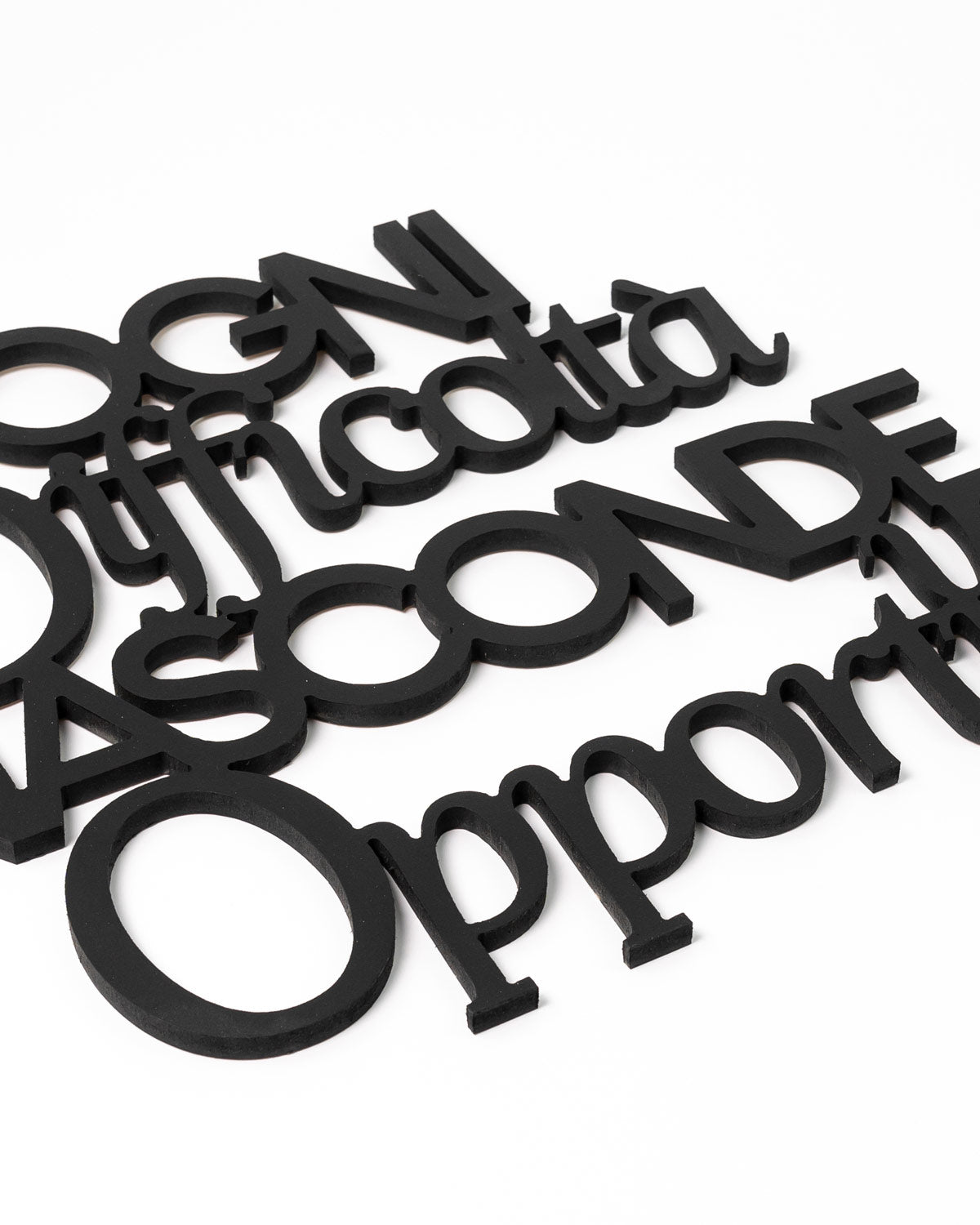 Scritta Difficoltà e oppurtunità