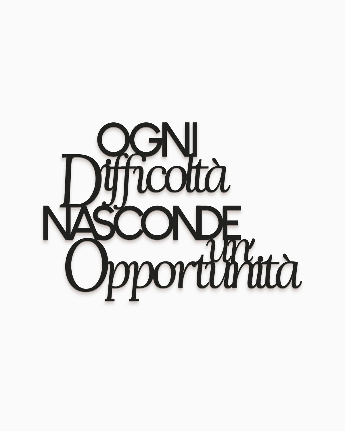 Scritta Difficoltà e oppurtunità