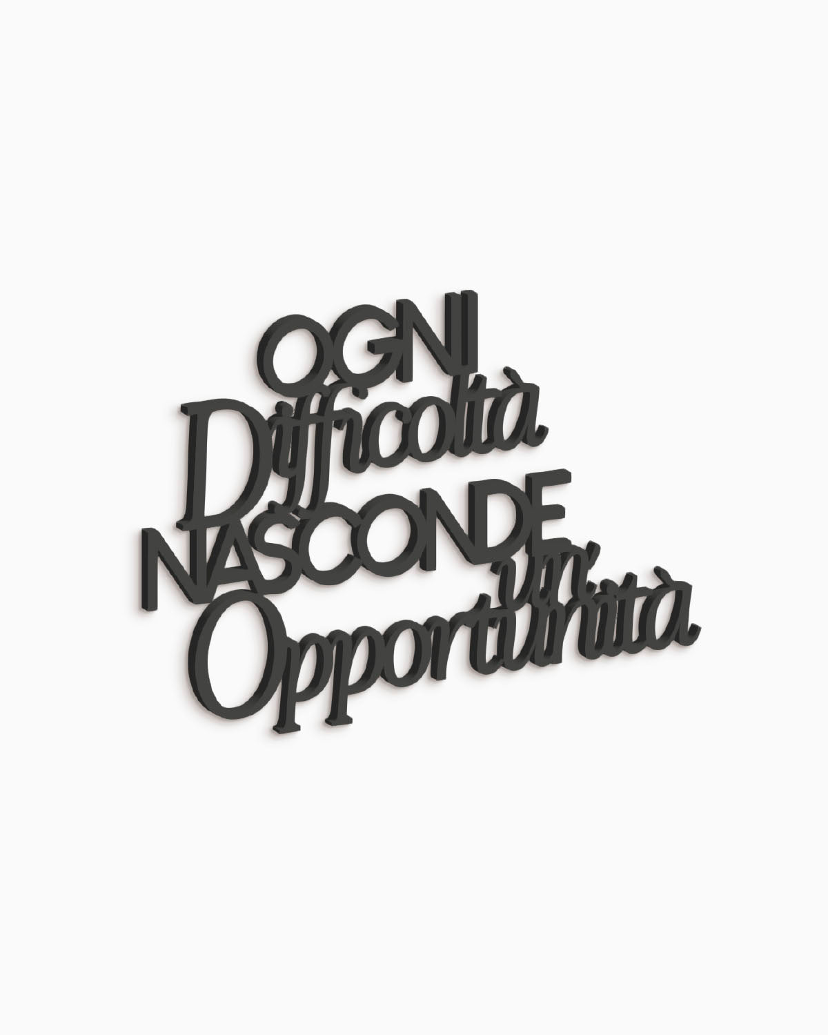 Scritta Difficoltà e oppurtunità