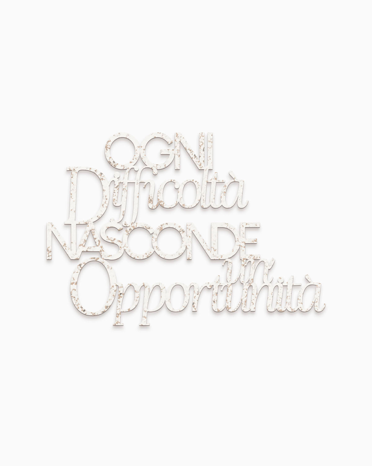 Scritta Difficoltà e oppurtunità