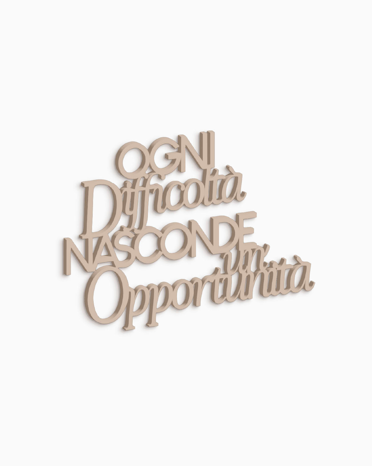 Scritta Difficoltà e oppurtunità