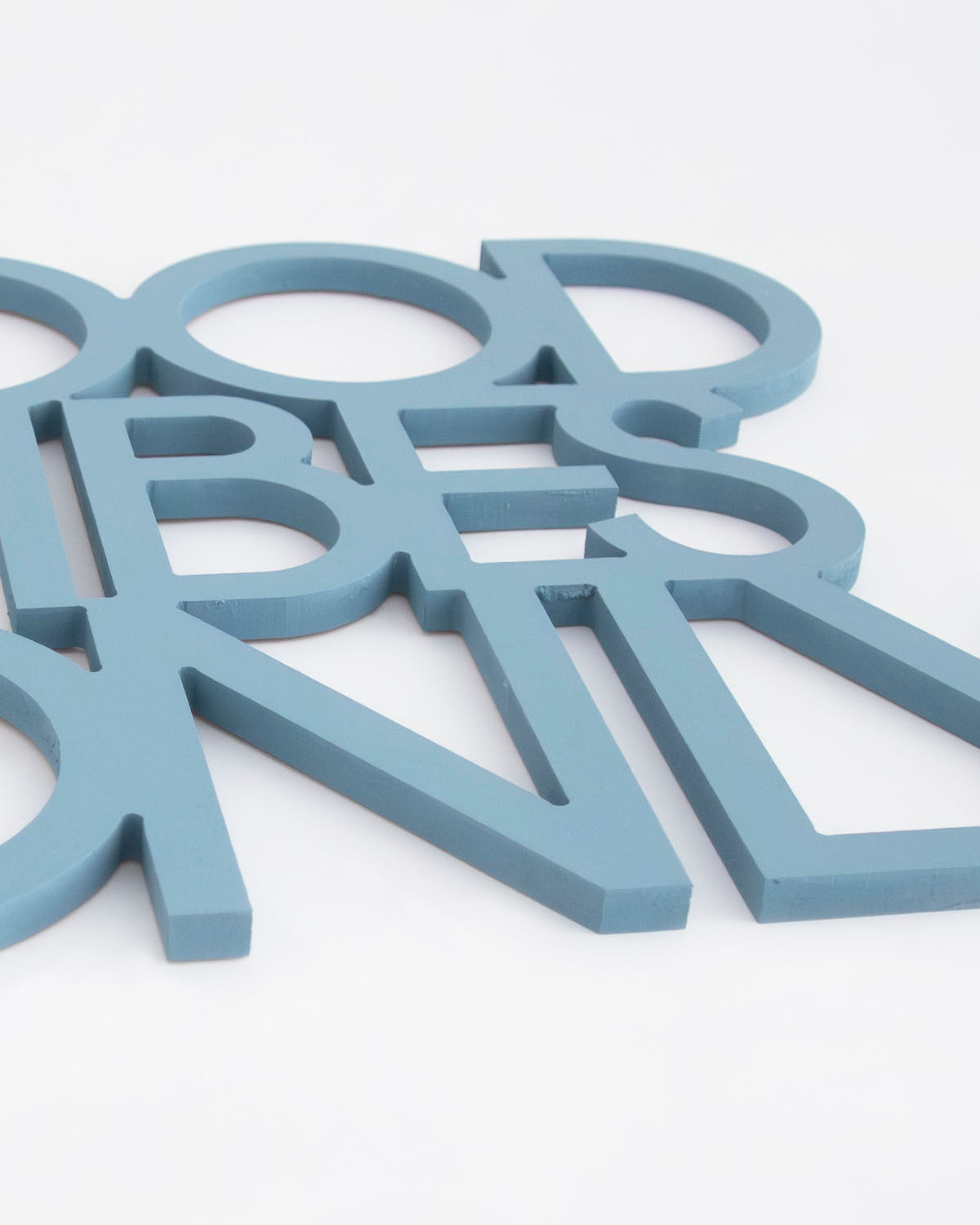 scritta decorativa per la casa motivazionale idea regalo scritta in legno good vibes only #colore_azzurro-polvere