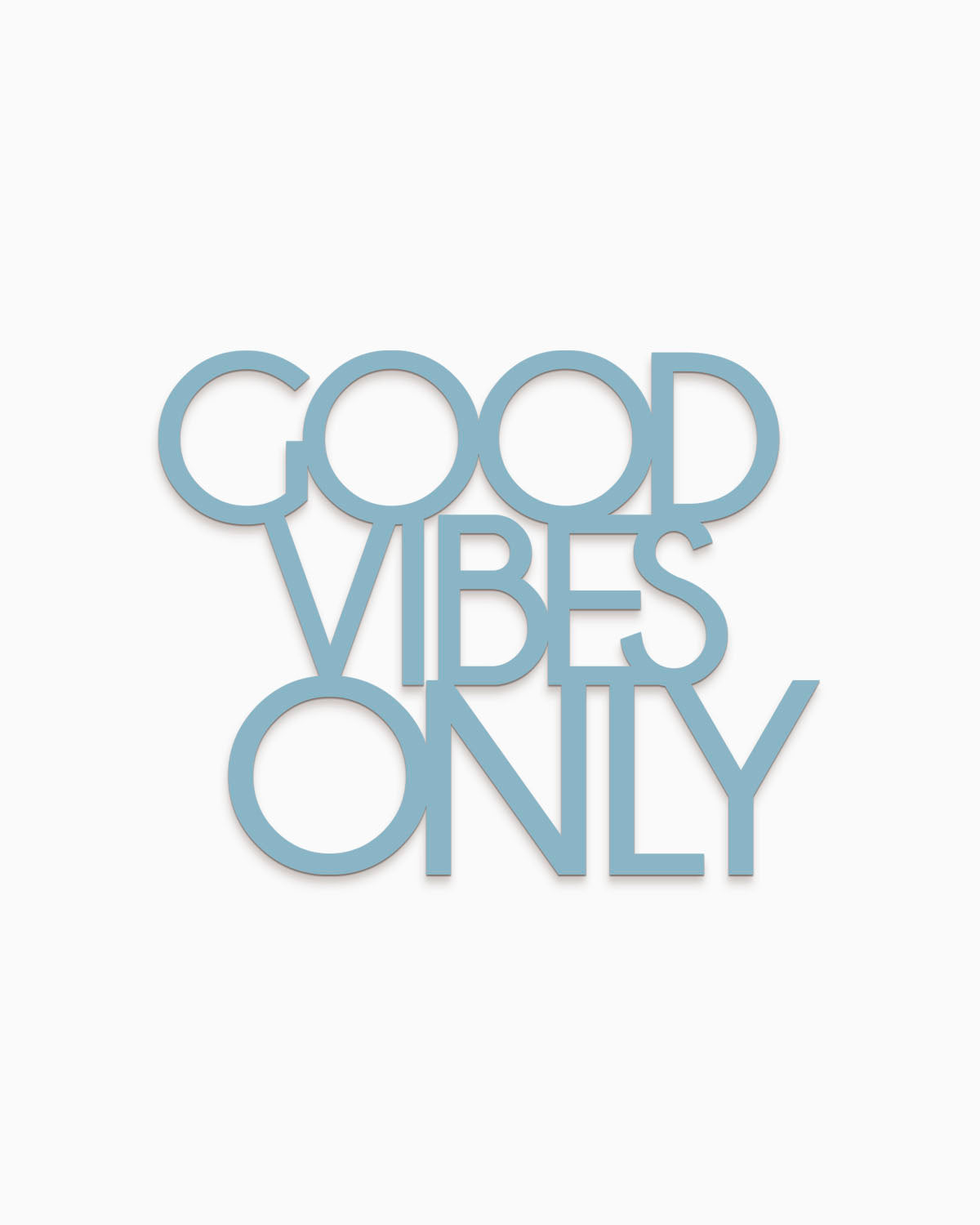 scritta decorativa per la casa motivazionale idea regalo scritta in legno good vibes only #colore_azzurro-polvere