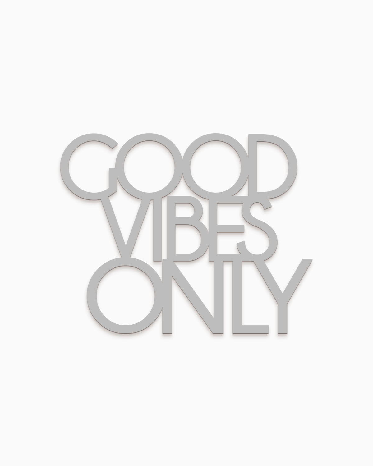scritta decorativa per la casa motivazionale idea regalo scritta in legno good vibes only #colore_grigio-medio