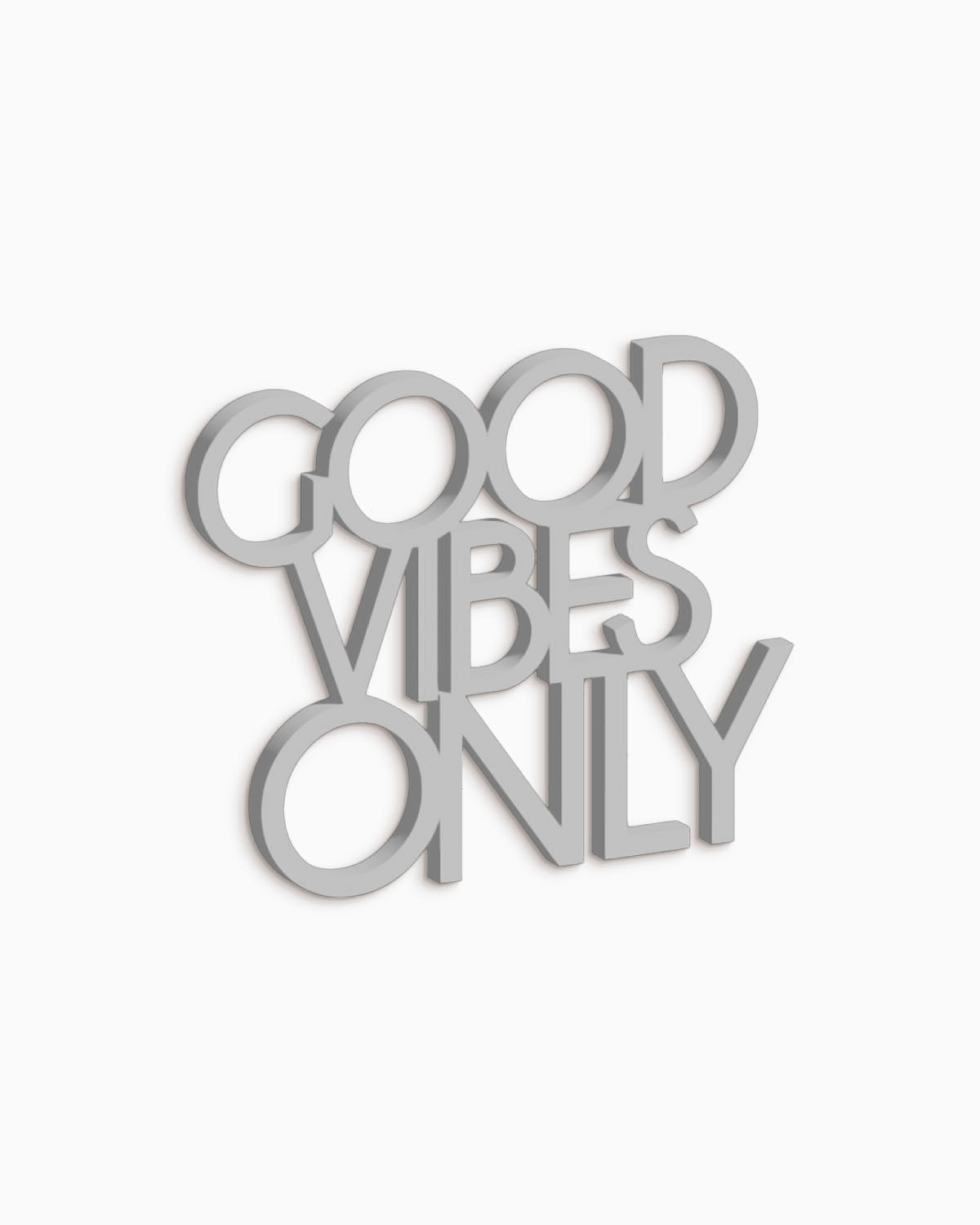 scritta decorativa per la casa motivazionale idea regalo scritta in legno good vibes only #colore_grigio-medio