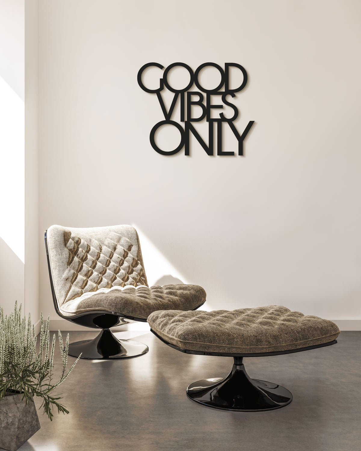 scritta decorativa per la casa motivazionale idea regalo scritta in legno good vibes only #colore_nero