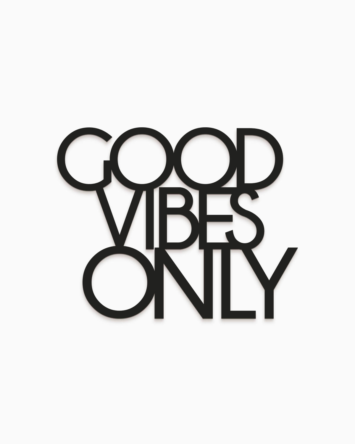 scritta decorativa per la casa motivazionale idea regalo scritta in legno good vibes only #colore_nero