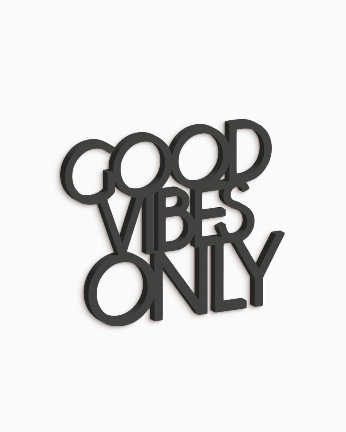 scritta decorativa per la casa motivazionale idea regalo scritta in legno good vibes only #colore_nero