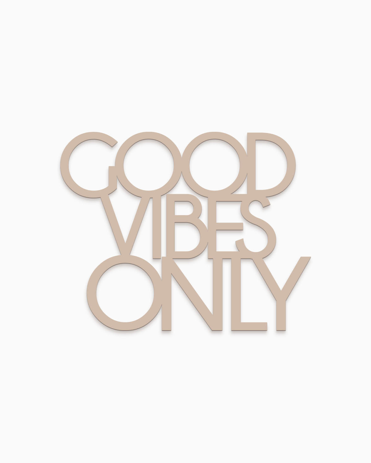scritta decorativa per la casa motivazionale idea regalo scritta in legno good vibes only #colore_tortora