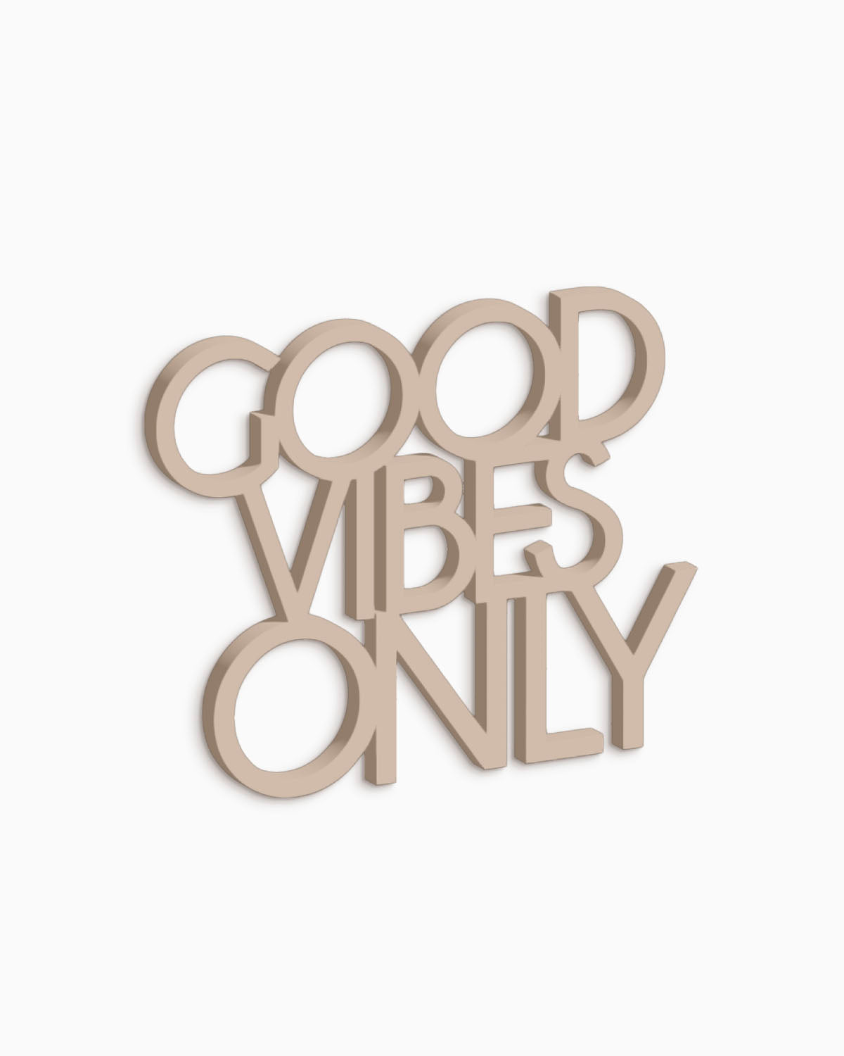 scritta decorativa per la casa motivazionale idea regalo scritta in legno good vibes only #colore_tortora