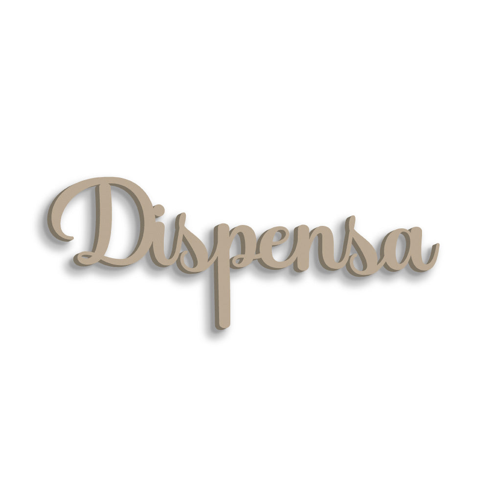Scritta in Legno Dispensa