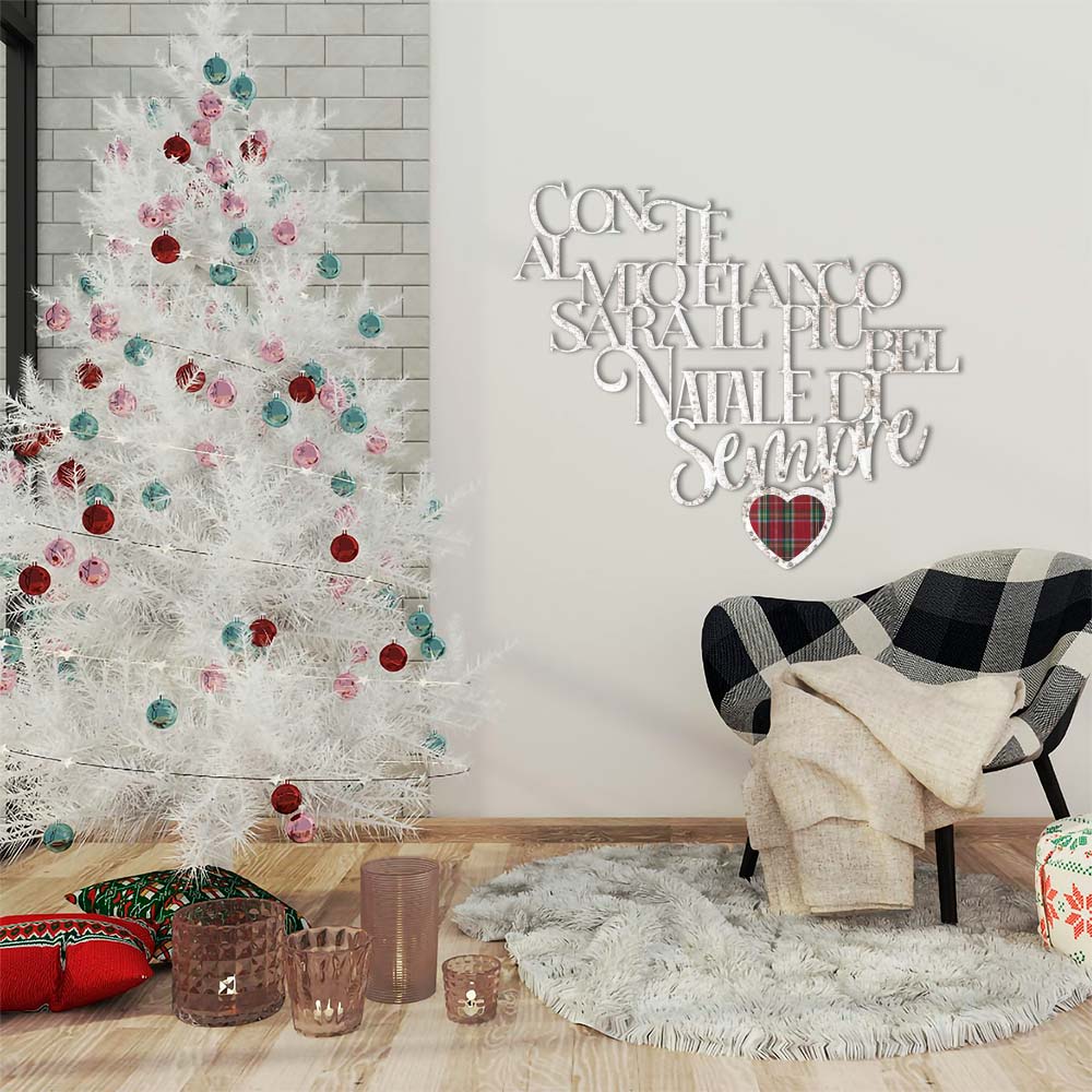 Scritta in Legno il più bel Natale di sempre