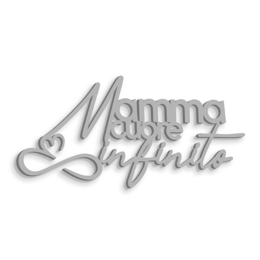 Scritta in Legno Mamma cuore infinito