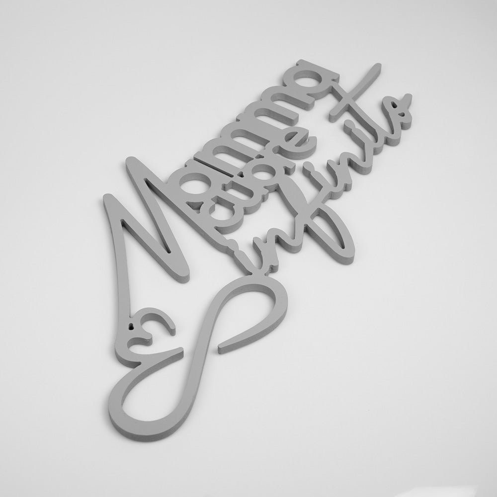 Scritta in Legno Mamma cuore infinito