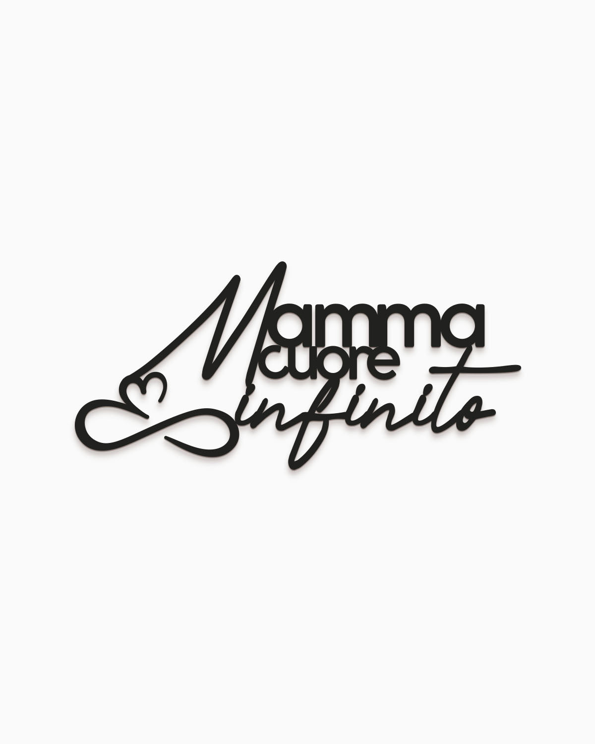 Scritta in Legno Mamma cuore infinito