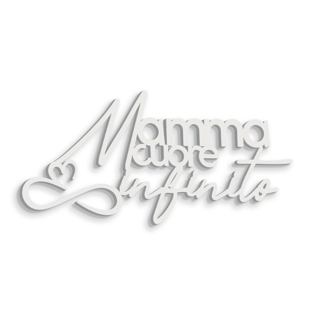 Scritta in Legno Mamma cuore infinito