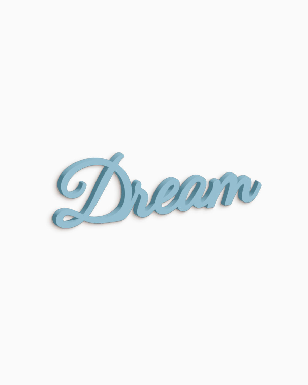 scritta da appendere decorazione parete dream #colore_azzurro-polvere