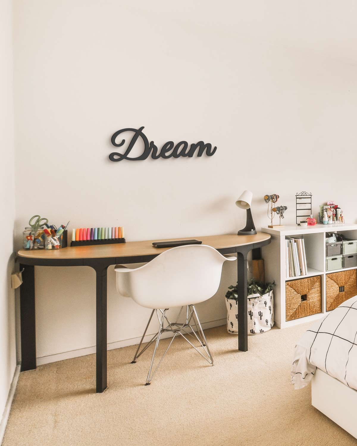 scritta da appendere decorazione parete dream #colore_nero