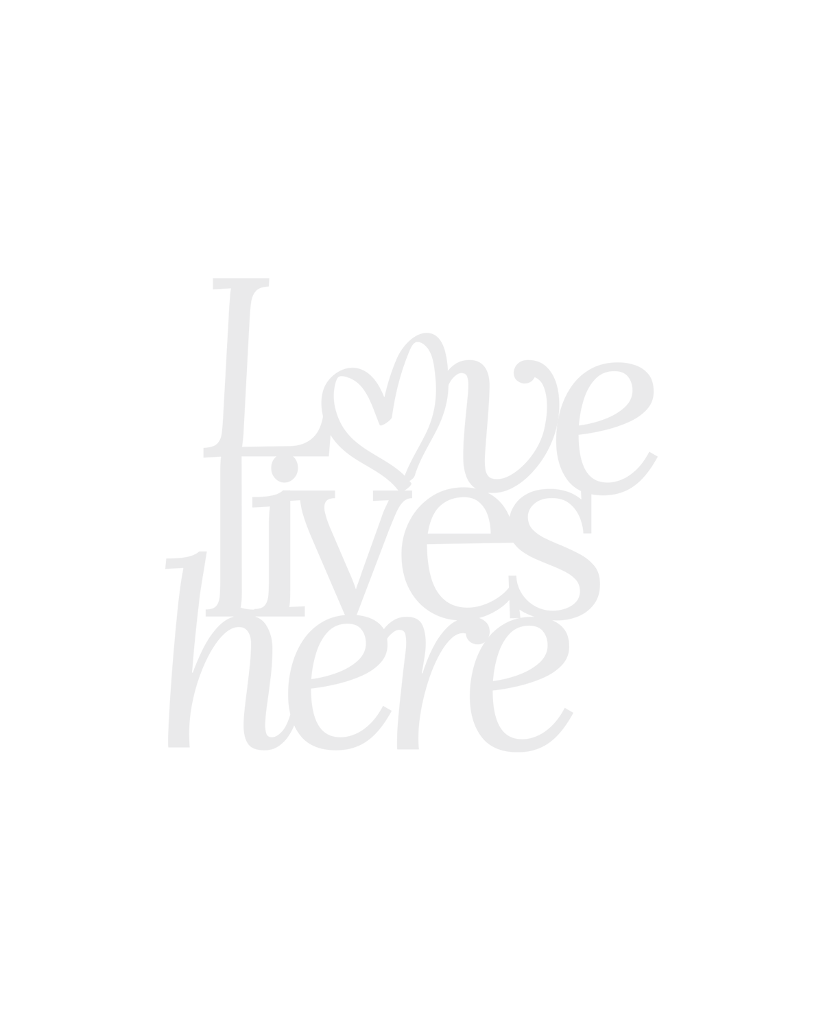Scritta in Legno Love lives here