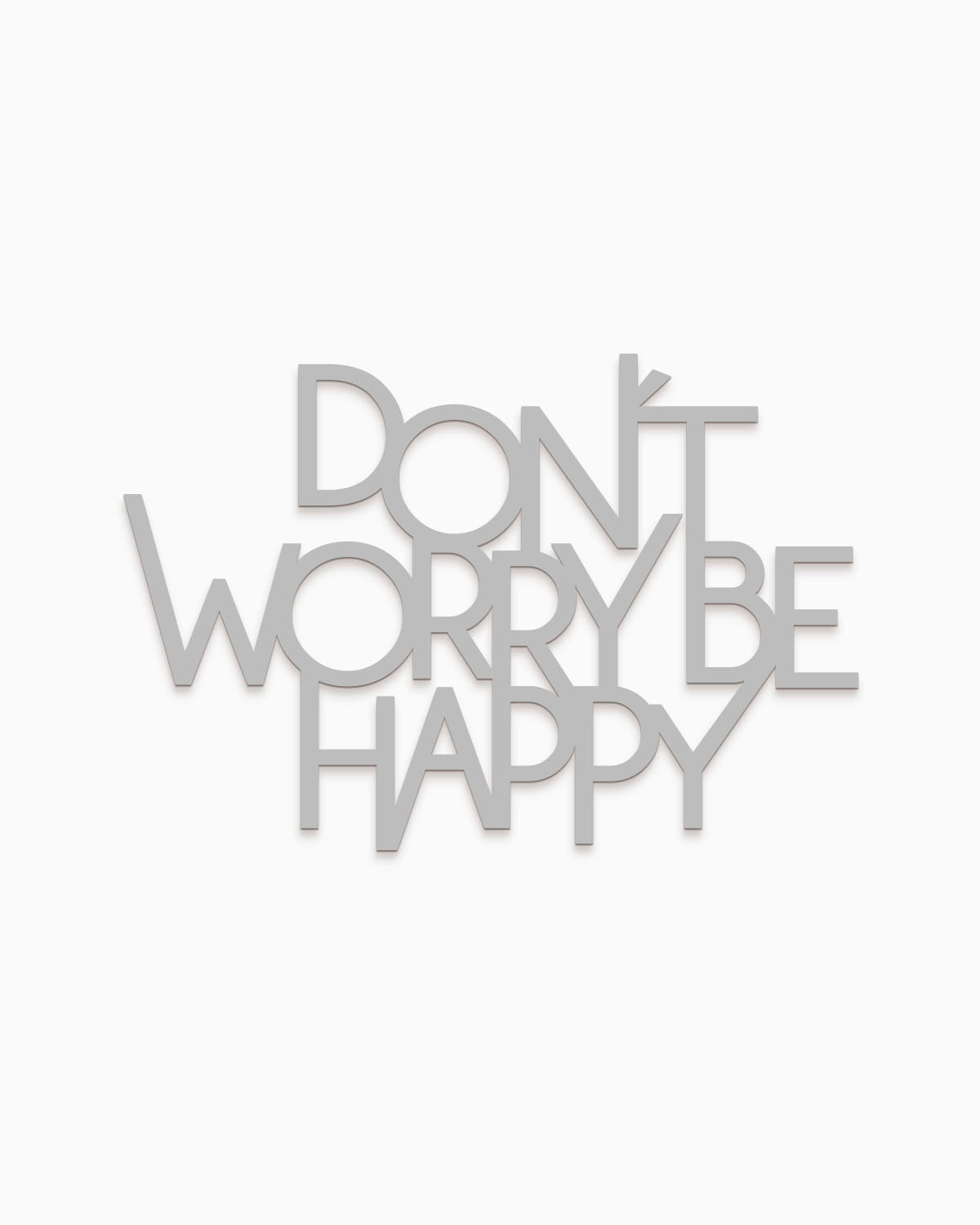 scritta in legno decorazione da appendere dont' worry be happy
#colore_grigio-medio