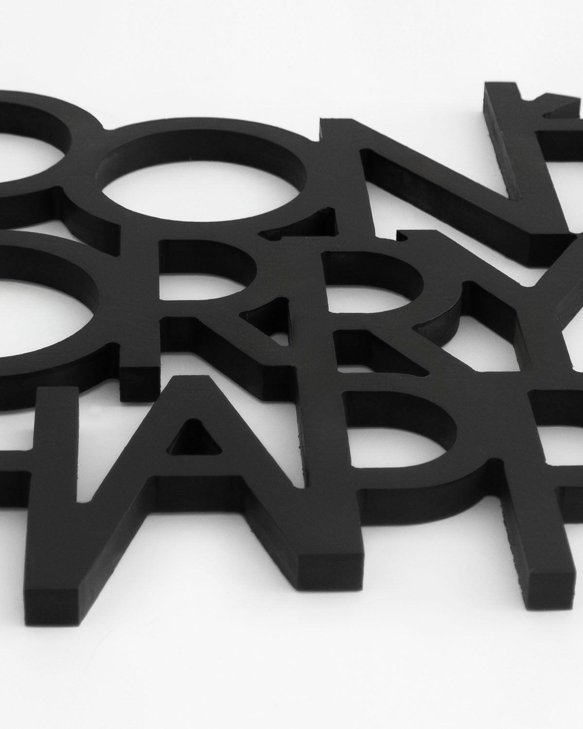 scritta in legno decorazione da appendere dont' worry be happy
#colore_nero