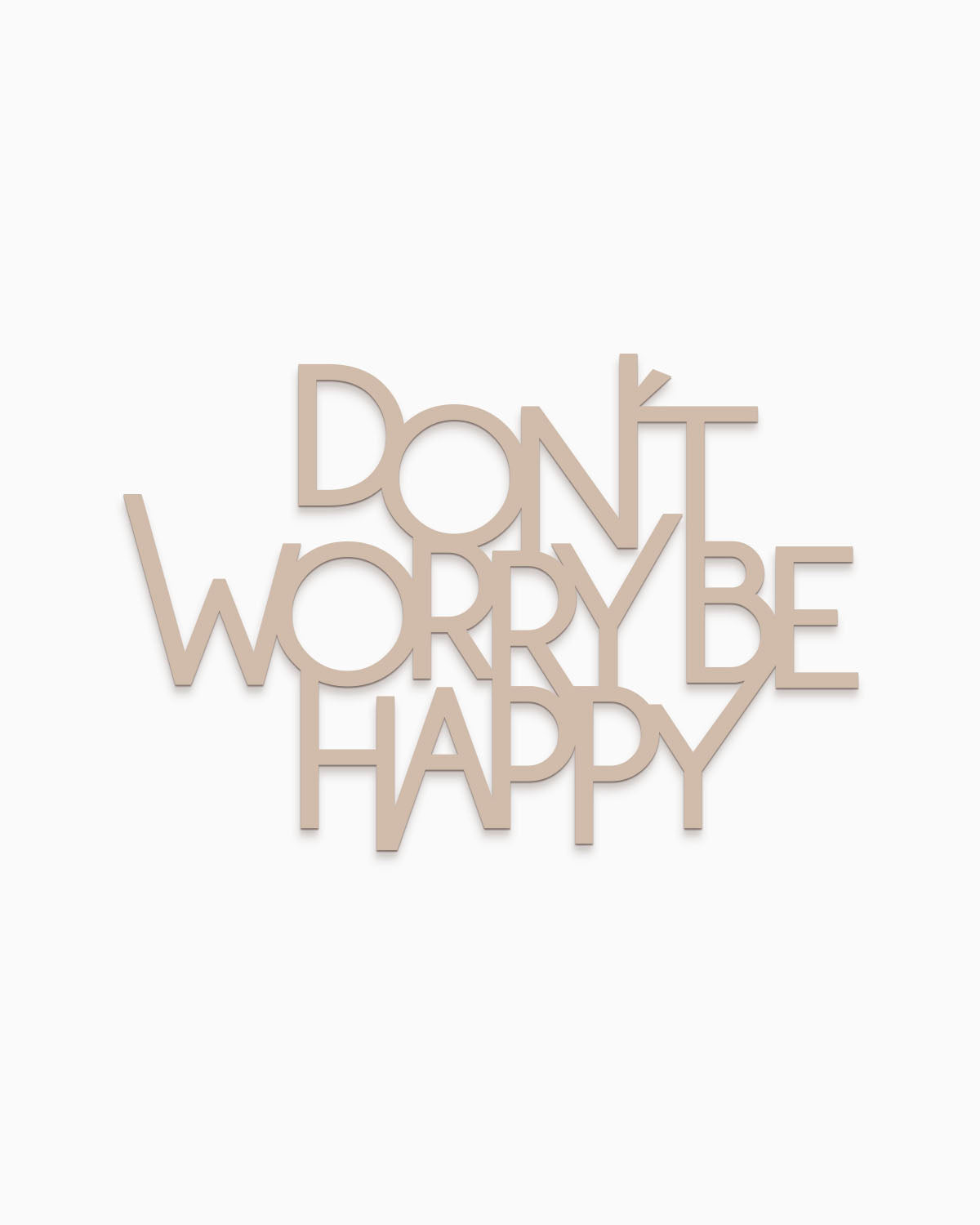 scritta in legno decorazione da appendere dont' worry be happy
#colore_tortora