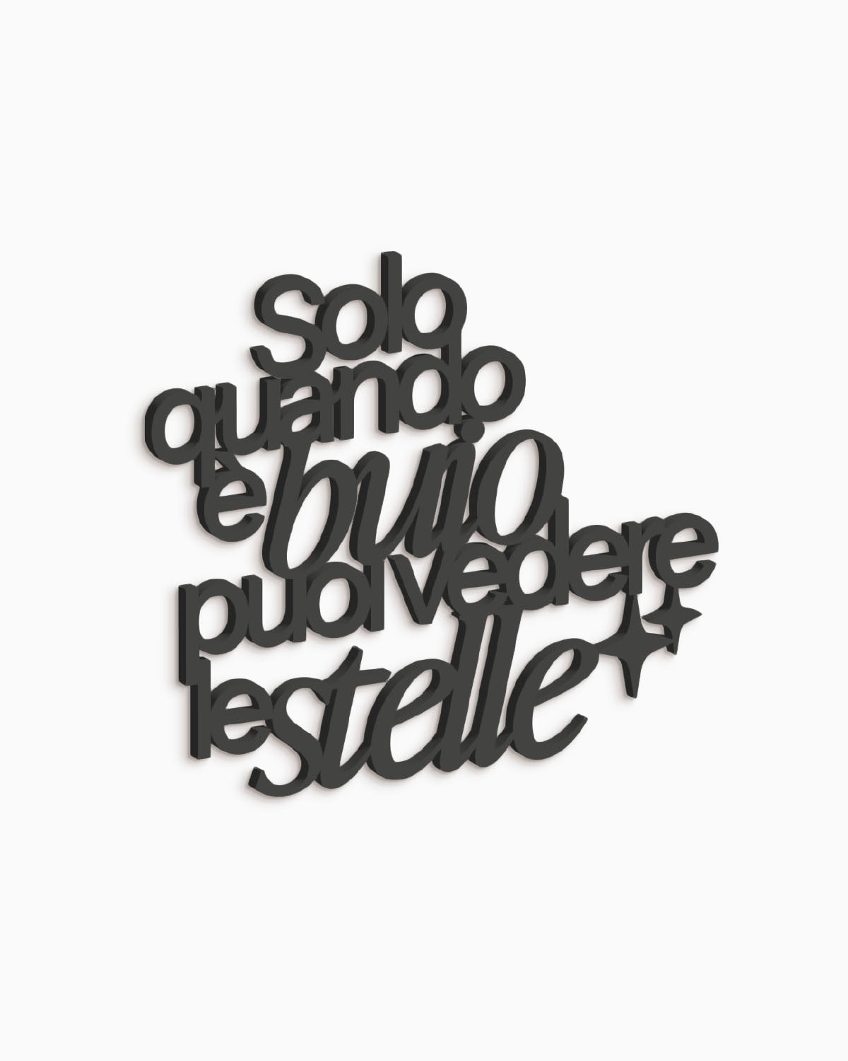 Scritta Solo quando è buio