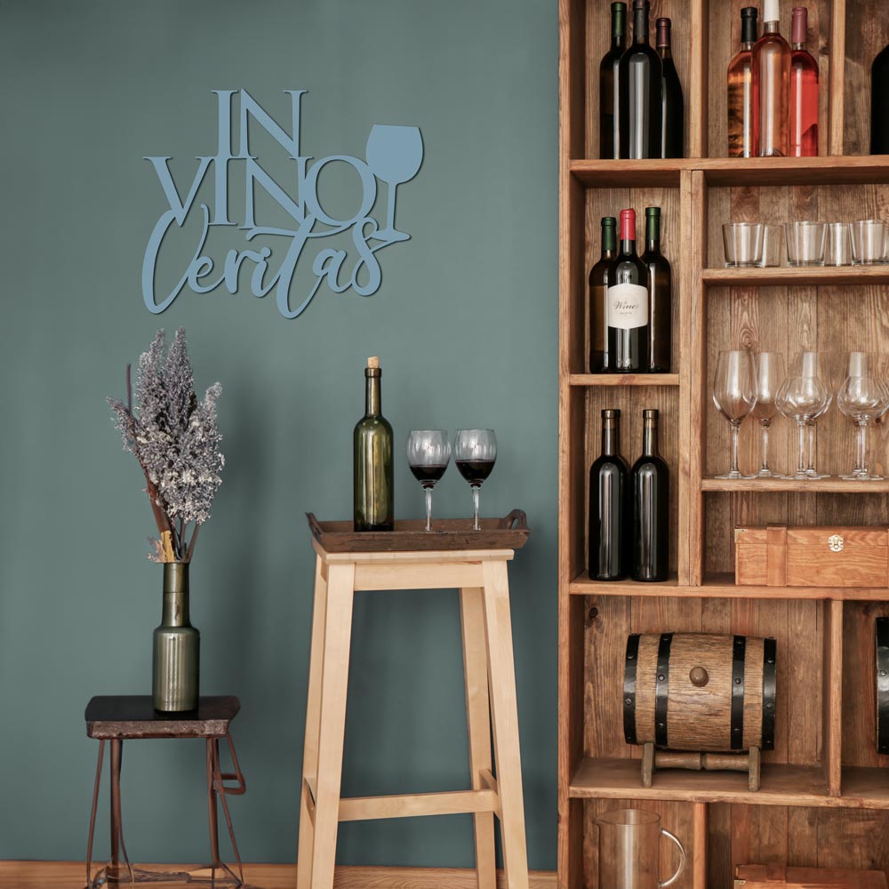 Scritta in Legno In Vino Veritas